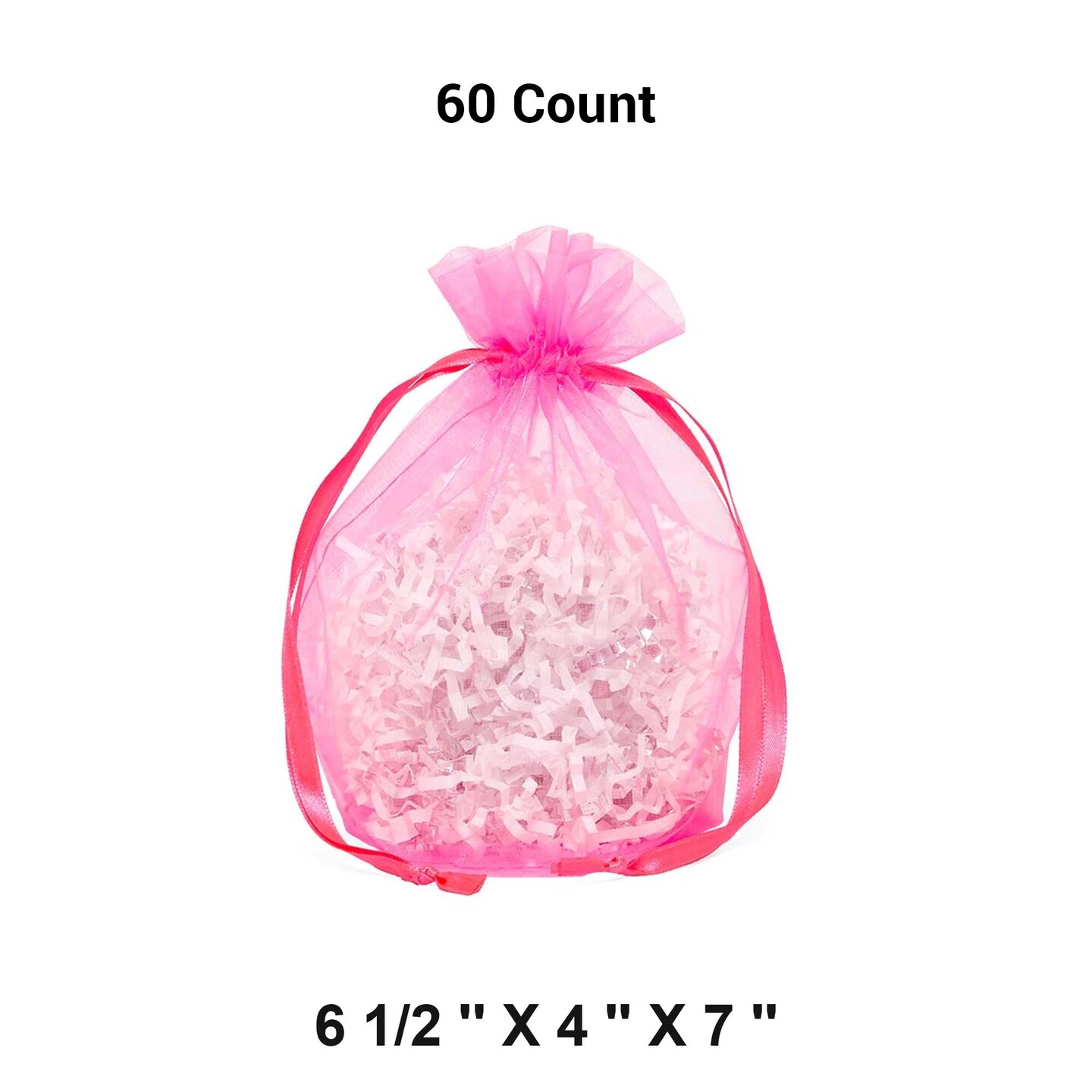 Wide Round Flat Bottom Organza Bags 6 1/2 '' X 4 '' X 7 '' for Jewelry