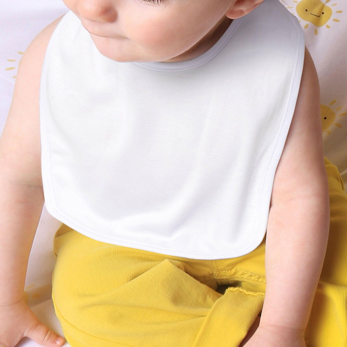 Craft Express 4-Pack Sublimation White Baby Bibs &#x2013; Soft Blanks for Custom Gifts