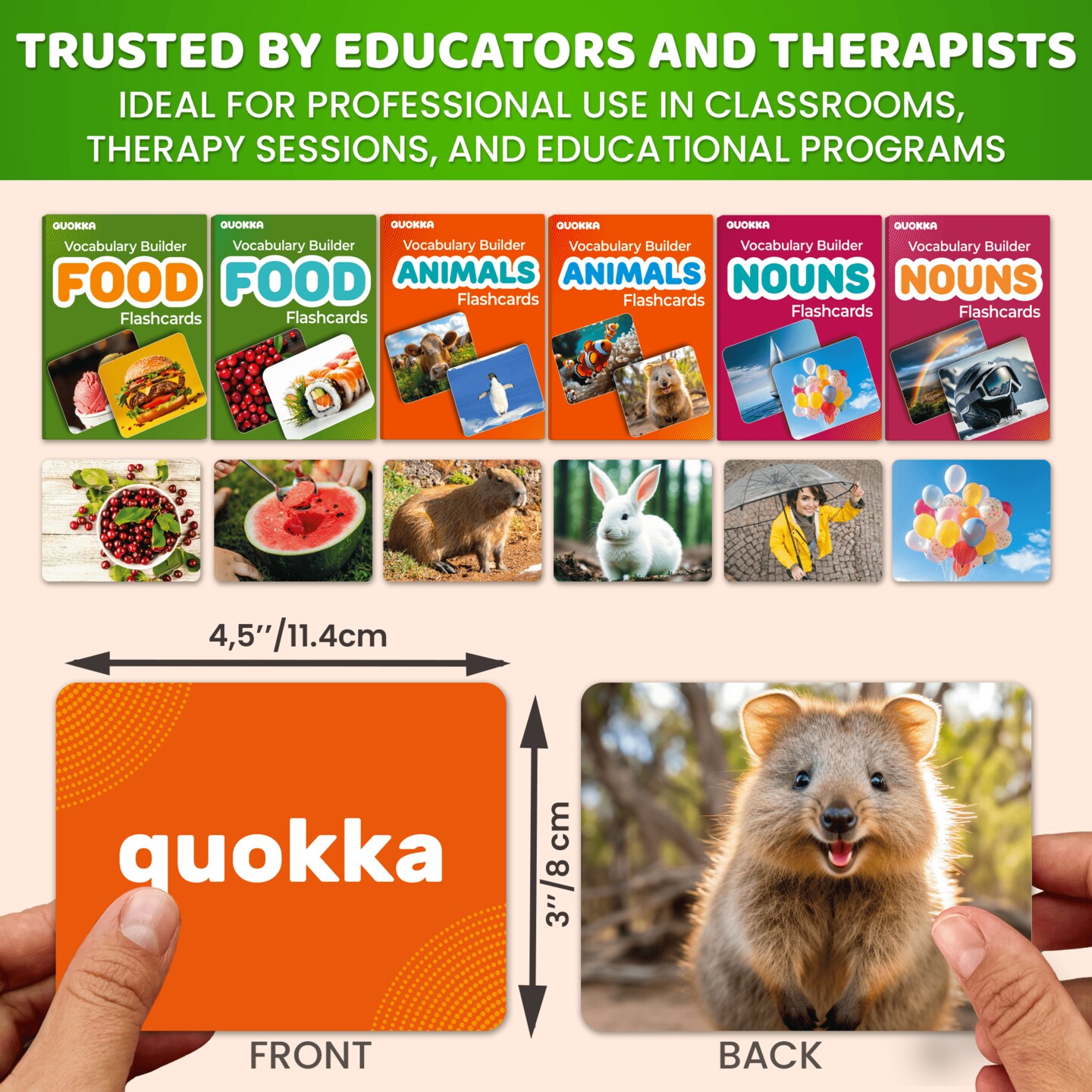312 Flash Cards Set for Speech Therapy &#x26; Vocabulary Building Activities