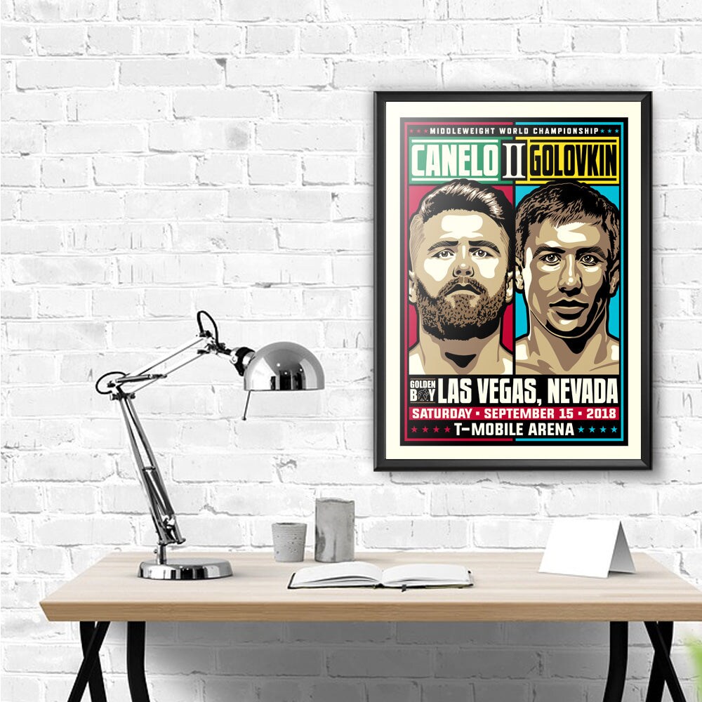 Phenom Gallery Canelo vs GGG 2 Middleweight Championship 18&#x22; x 24&#x22; Serigraph