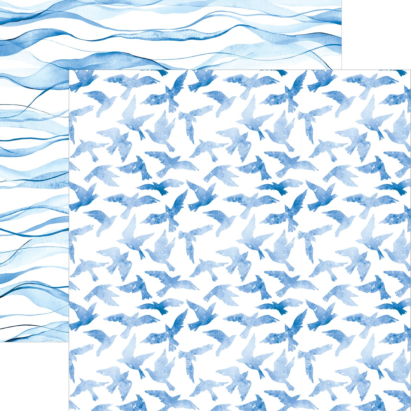 BLUE COLORWAYS II PATTERN 12 X12 SCRAPBOOK PAPER SET