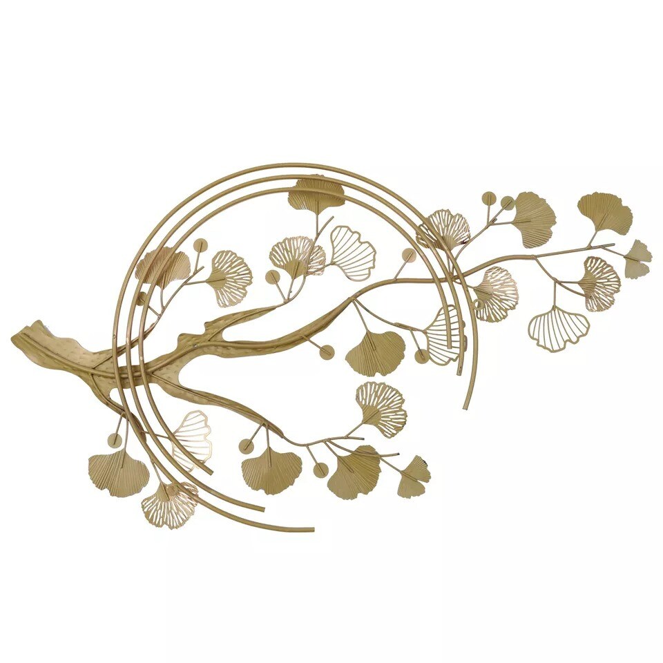 Ginkgo Leaf Metal Wall Art - Flower Metal Wall Decor - Modern Home Decoration