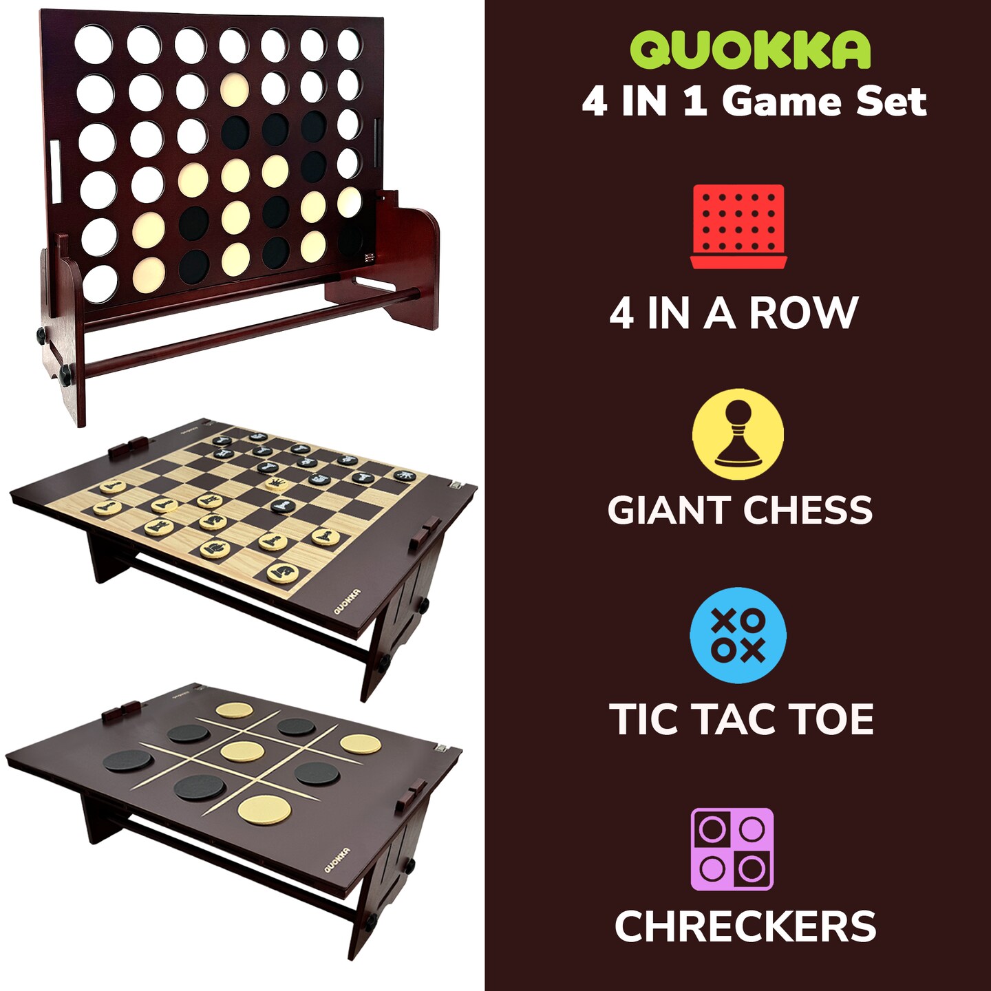 Giant 4-in-1 Connect Outdoor Game