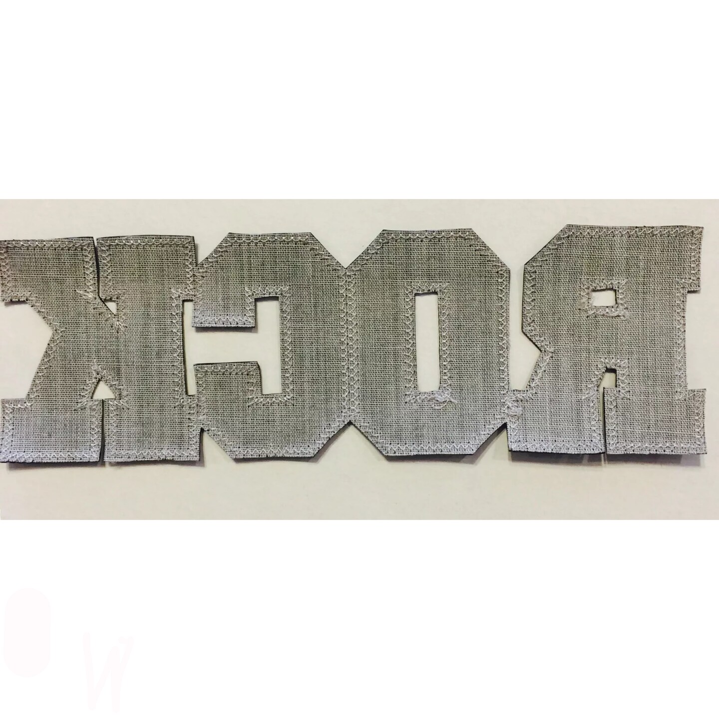 Kitcheniva Black Sparkle White Stitching Rock Patch Applique Sewing Crafts