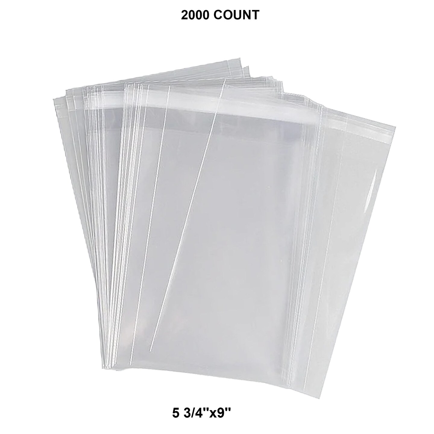 Clear Polyethylene Self-Sealing Bags 5 3/4&#x27;&#x27; x 9&#x27;&#x27; 1.2 Mil