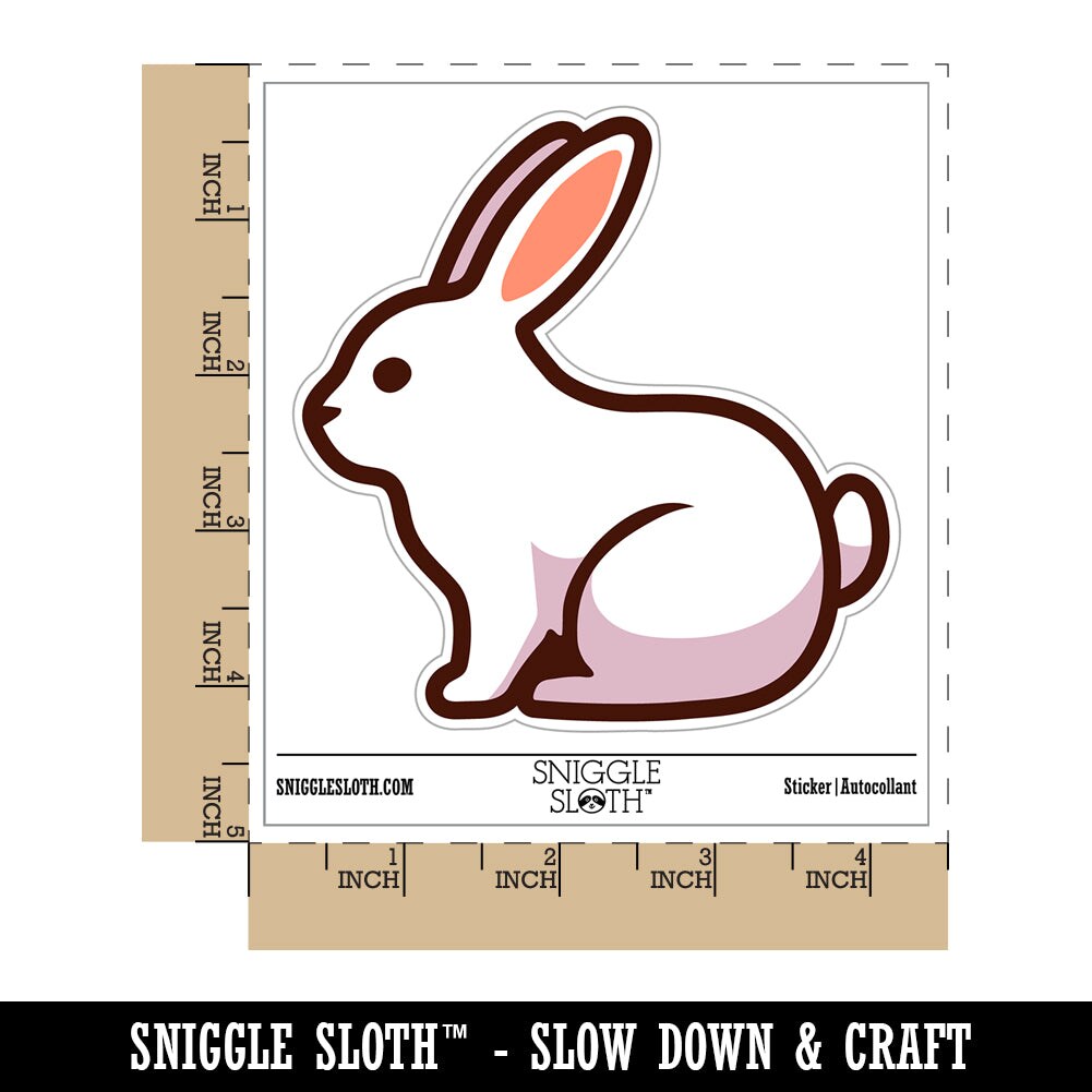 Resting Rabbit Bunny Easter Waterproof Vinyl Phone Tablet Laptop Water Bottle Sticker Set - 5 Pack