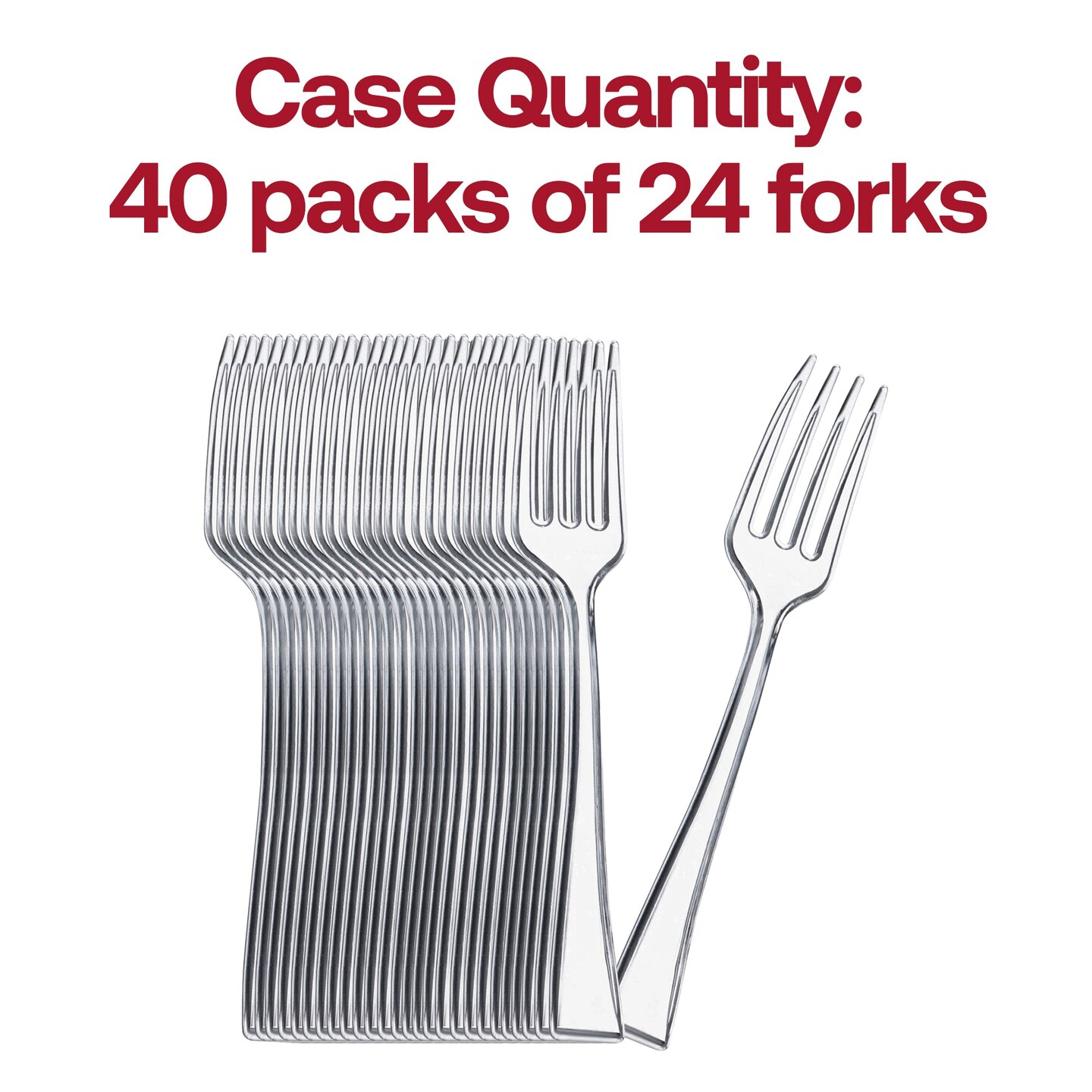 Clear Mini Plastic Disposable Tasting Forks (960 Forks)