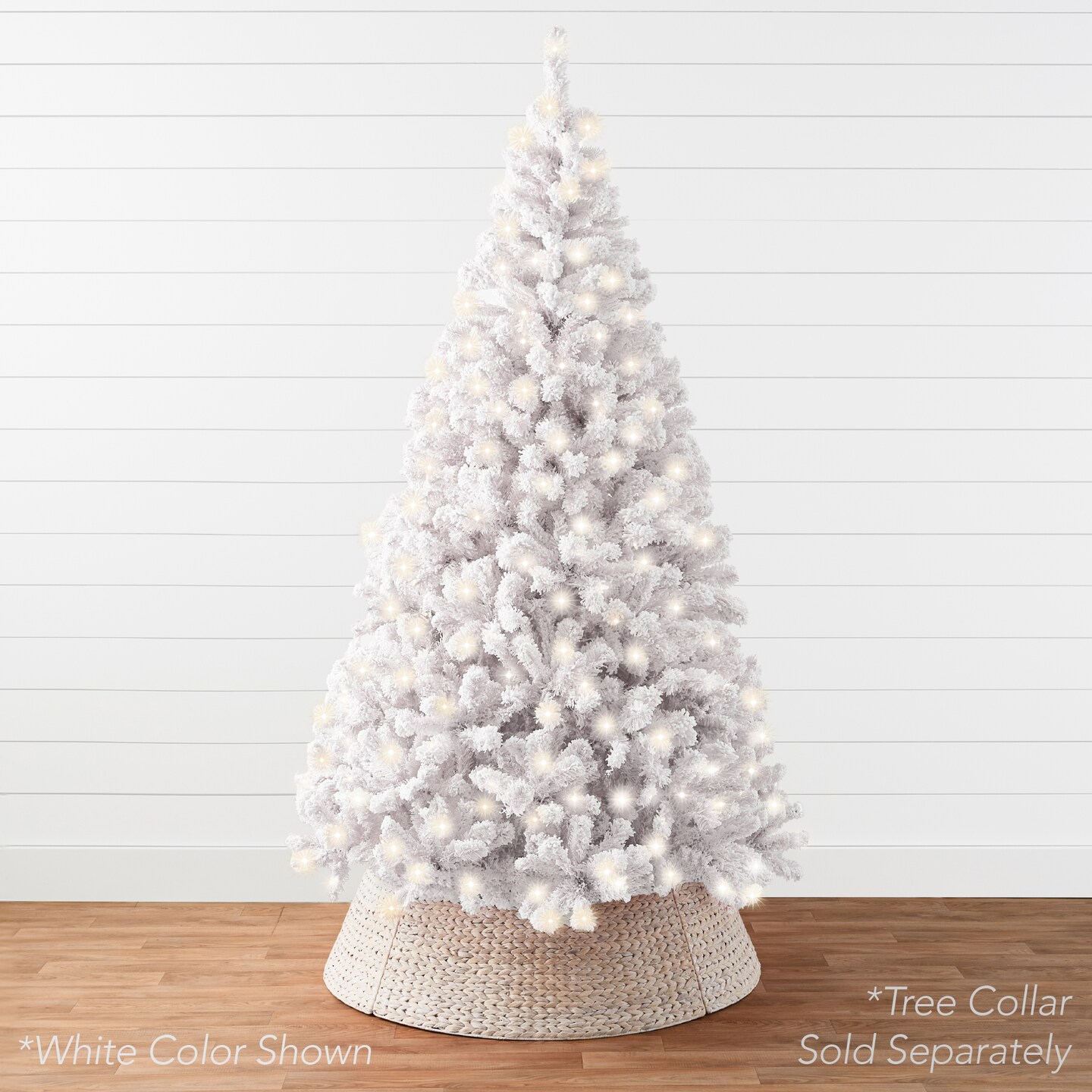 Best Choice Products Pre-Lit Black Christmas Pine Tree w/ Flocked Branches, Warm-White Lights