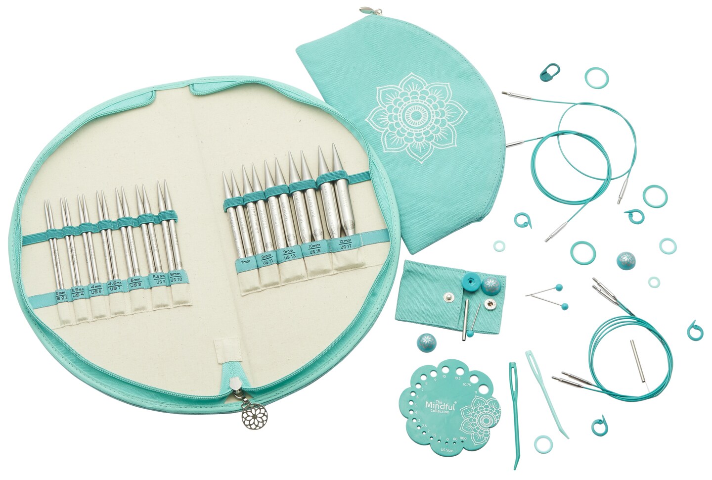 KnitPro-Mindful Gratitude Interchangeable Knitting Ndle Set -12 Pair Of Needles - 5&#x22;