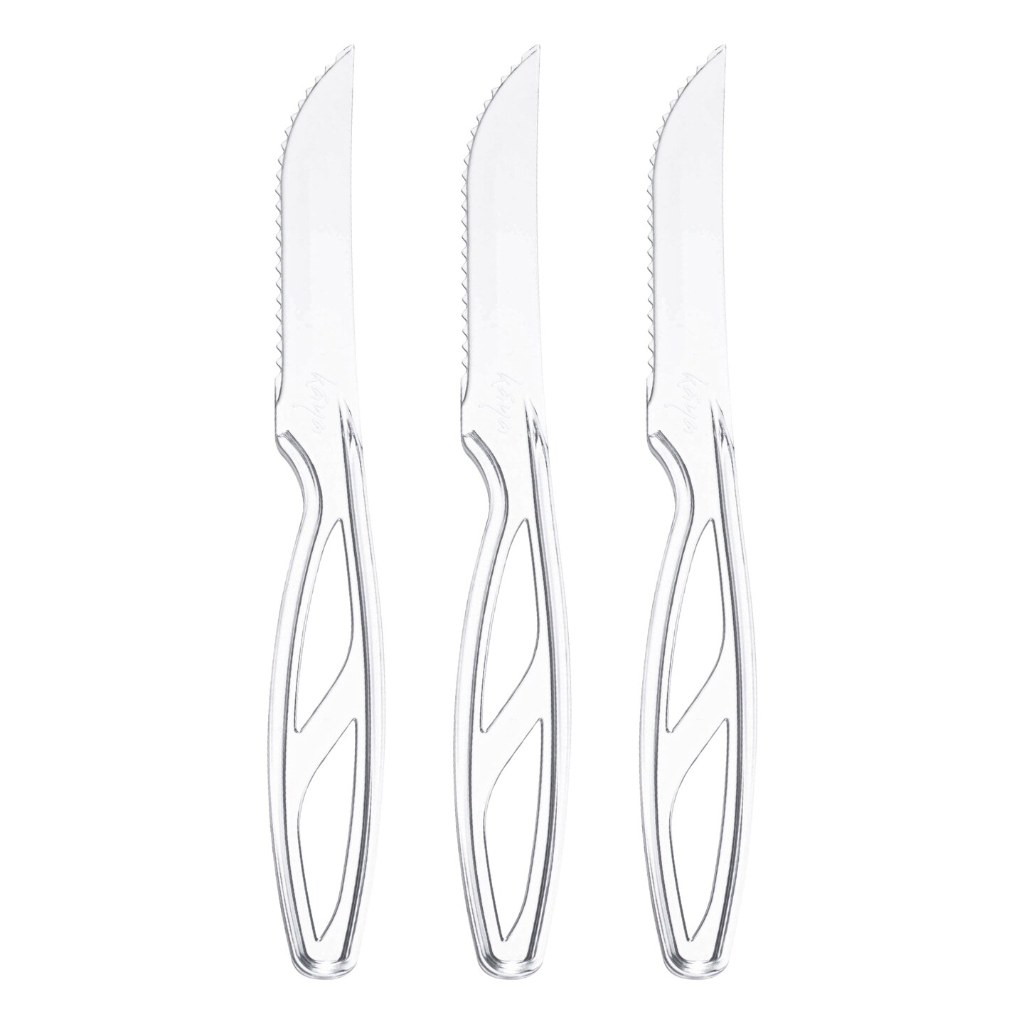 Clear Disposable Plastic Steak Knives (360 Knives)