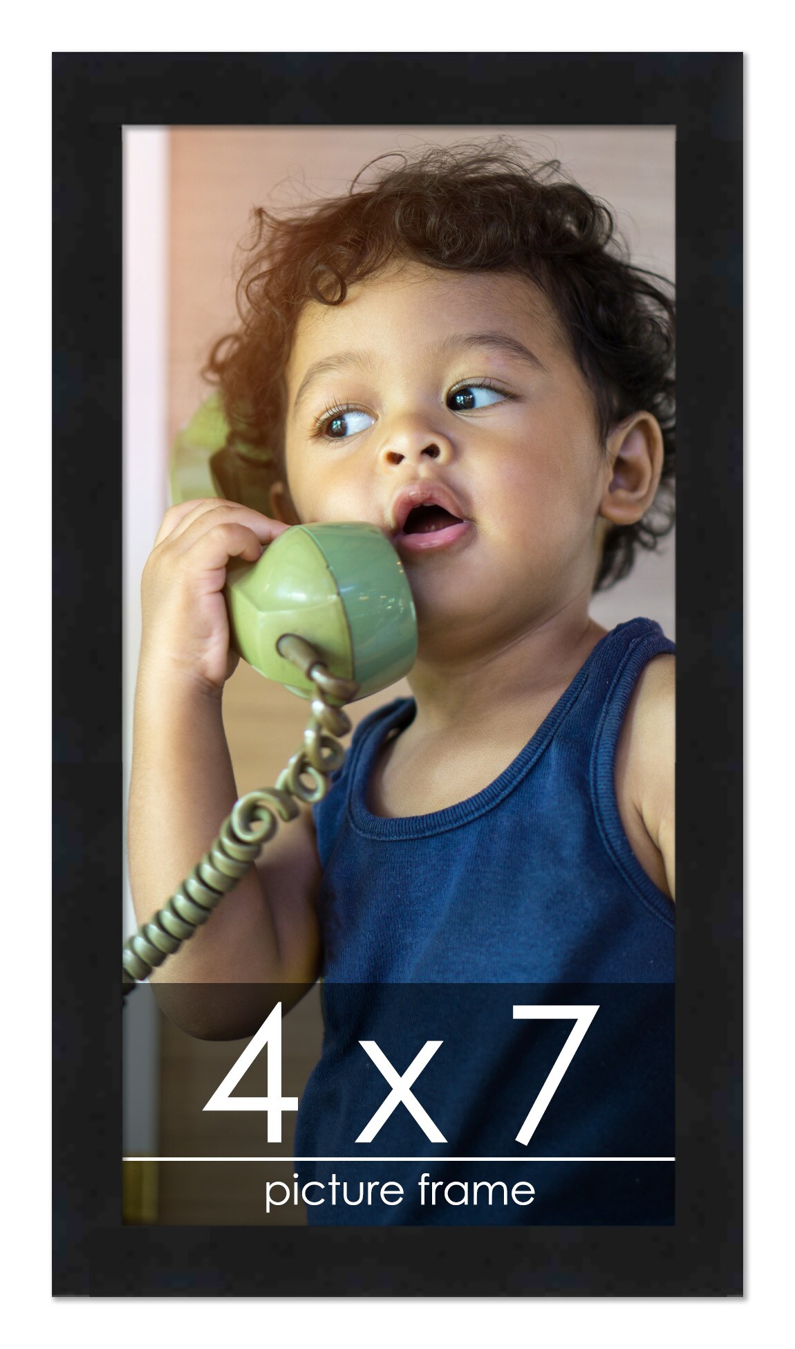 Photo Size Classic Modern Black Frame - UV Acrylic, Foam Board Backing, Hanging Hardware