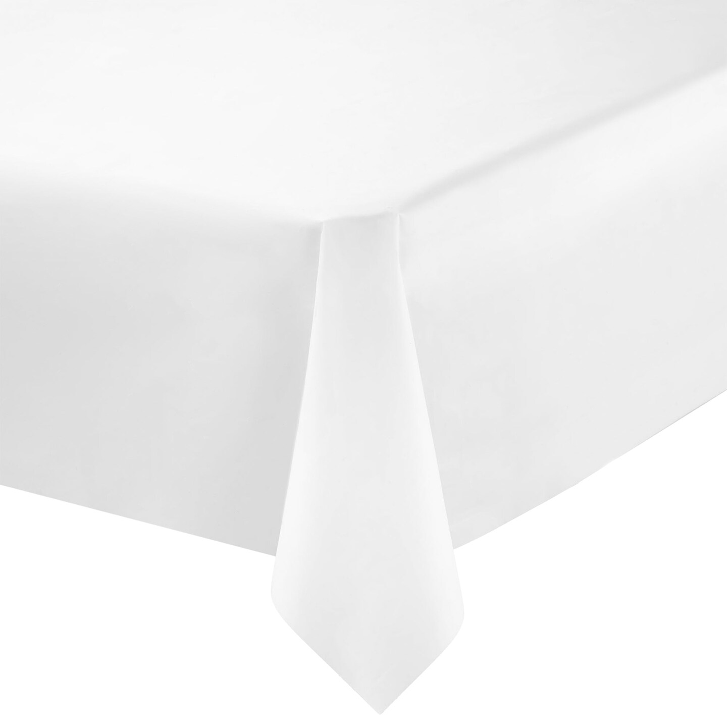 White Rectangular Disposable Plastic Tablecloths - 54" x 108" (96 Tablecloths)