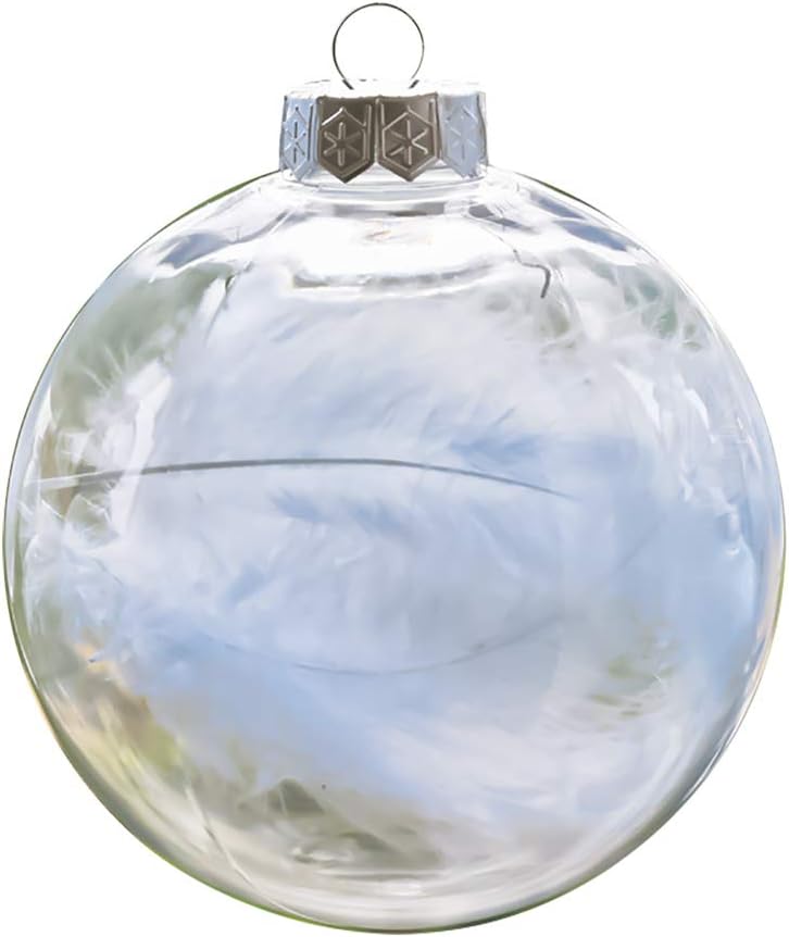 30 Pack 3.15 Inch Clear Plastic Fillable Ornament Balls, for DIY Craft Projects, Christmas, Wedding, Party, Home Decor
