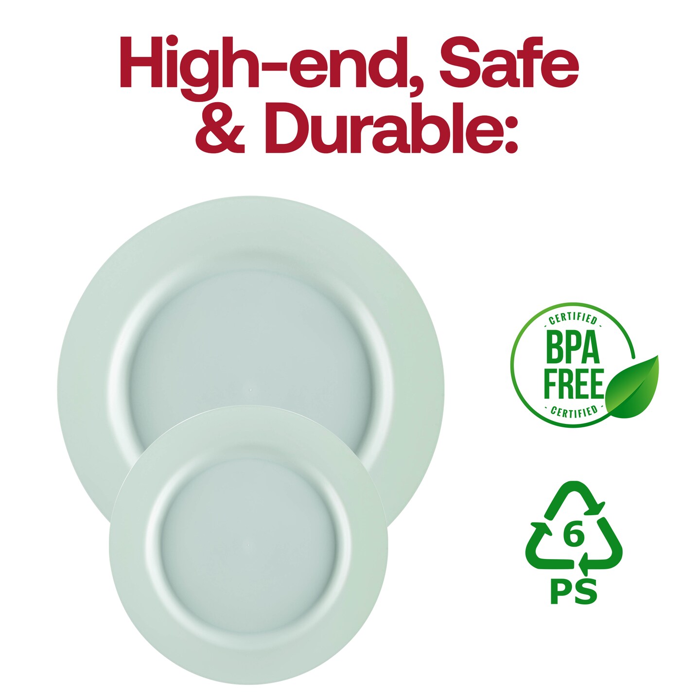 Matte Turquoise Round Disposable Plastic Appetizer/Salad Plates - 7.5&#x22; (120 Plates)