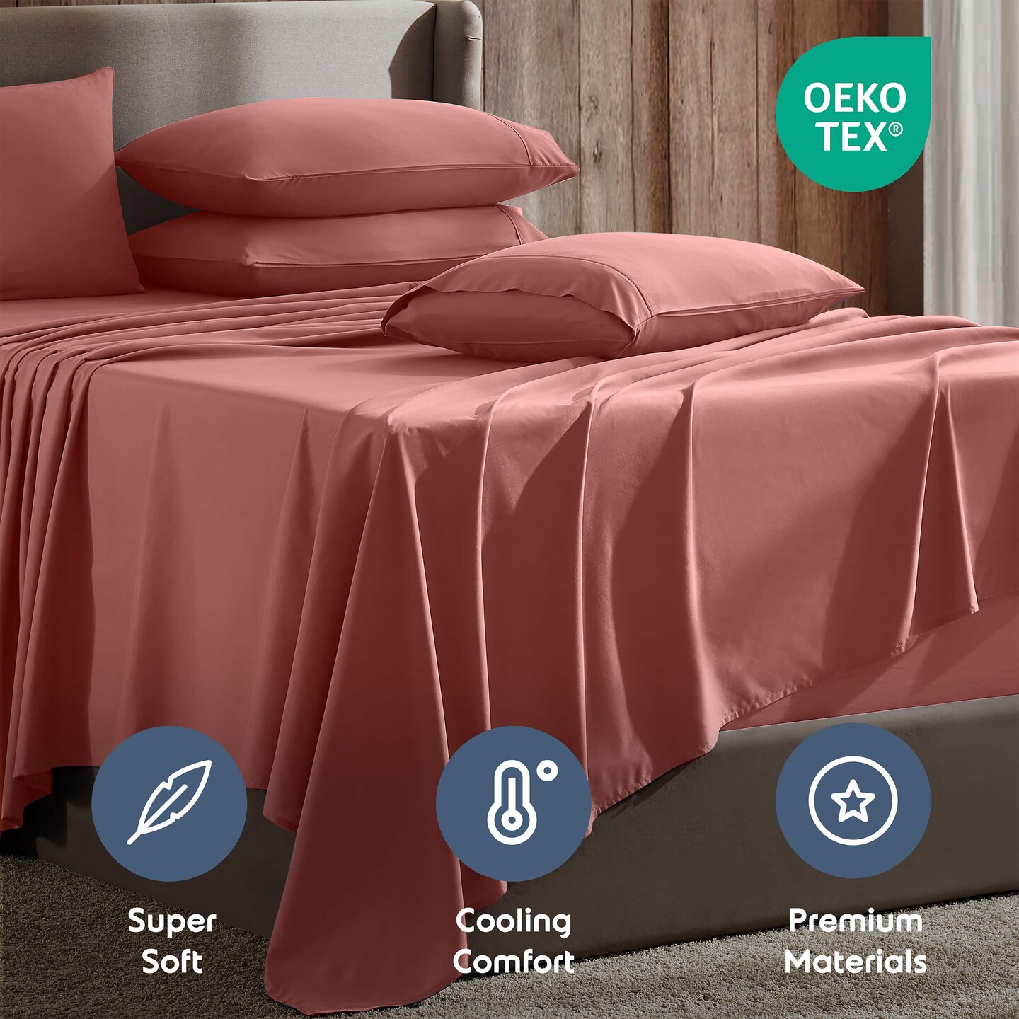 Nestl 6 PC Extra Deep Pocket Sheet Set