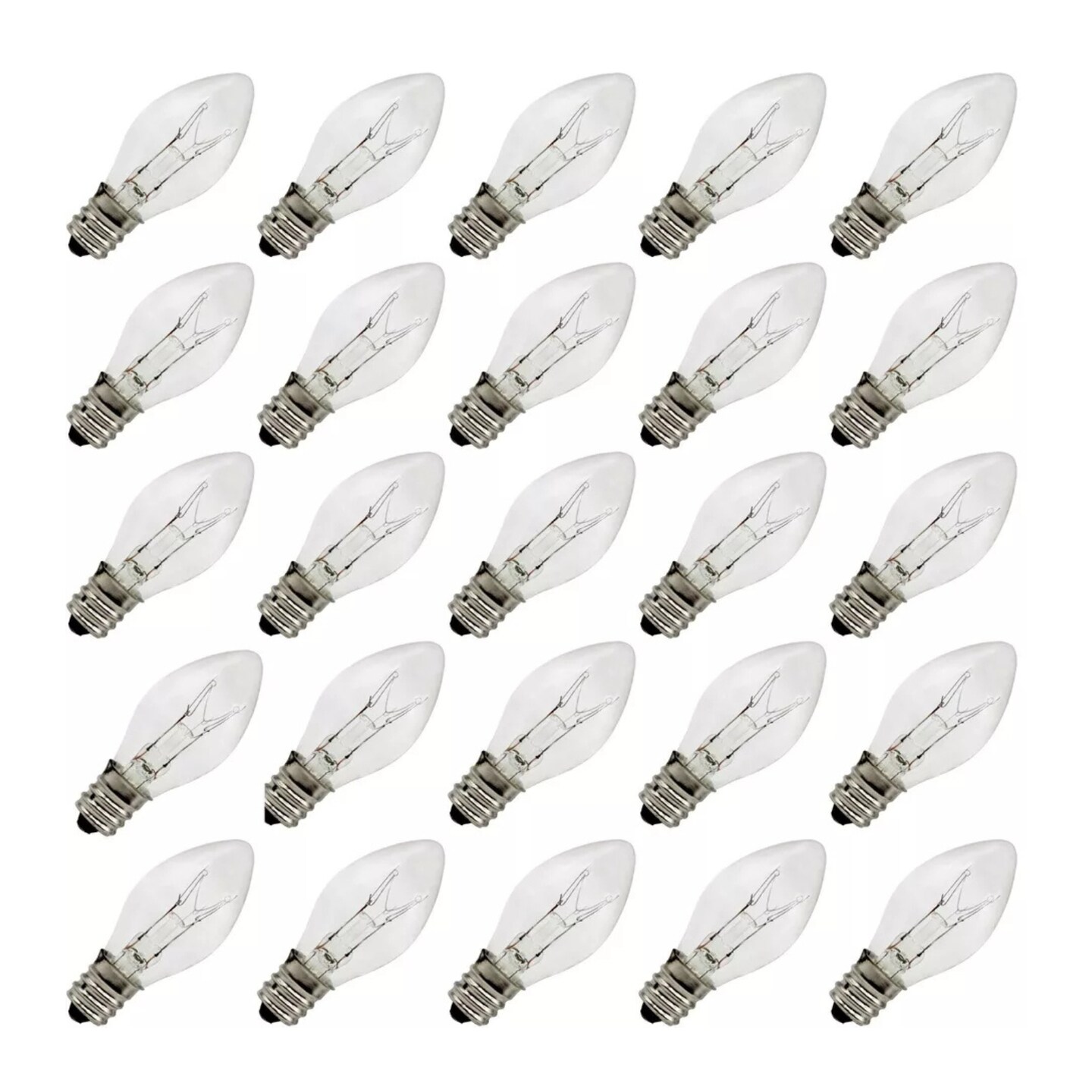 Kitcheniva C7 Blinking Christmas Light Bulbs Replacement 7 Watt 25 Pcs