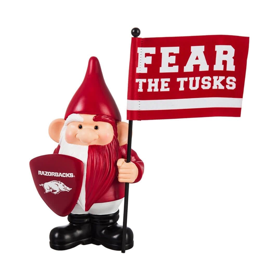 Arkansas Razorbacks Gnome with Flag Fear The Tusks