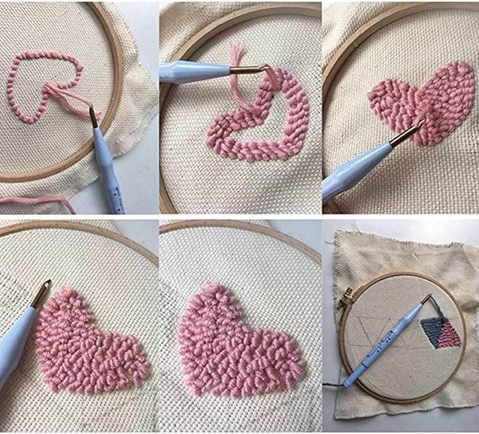 Punch Needle Embroidery kit DIY Christmas Trees Cross Stitch Hoop Craft Kits Handcraft Embroidery(XMD-PD-61)