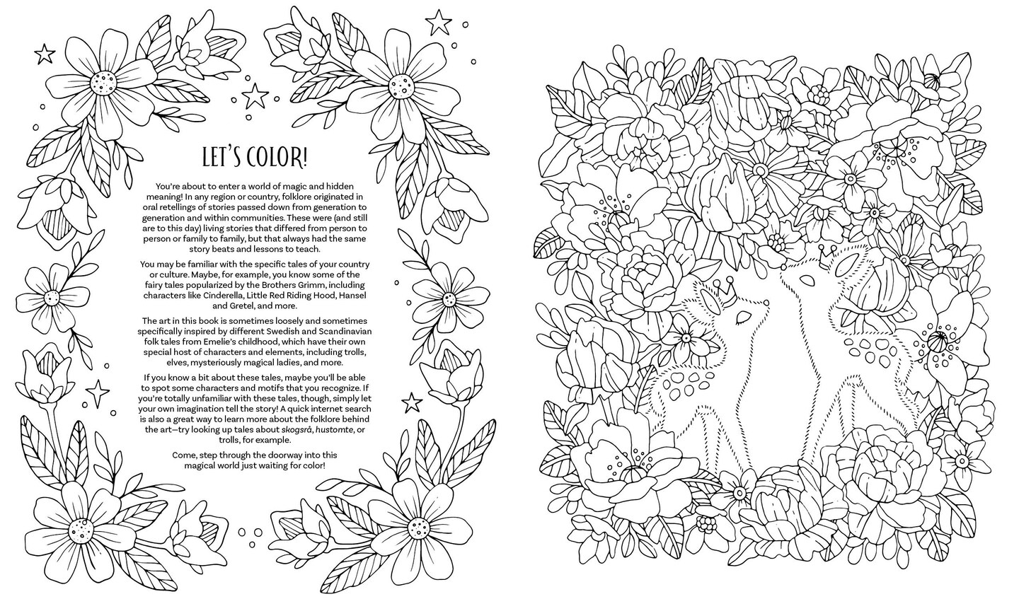 Fairy Tales & Folklore Coloring Book: A Magical Journey Inspired by Scandinavian Fables