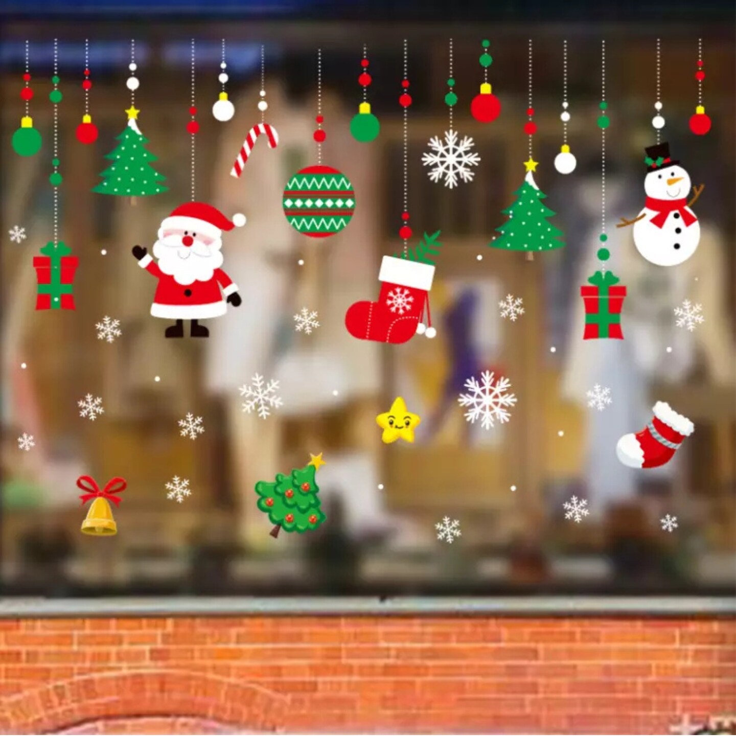 Kitcheniva Merry Christmas Window Stickers Shop Wall Decor