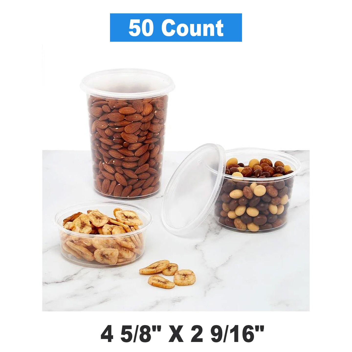 Clear Round Food Container 4 1.4&#x22; x 5 5.8&#x22;