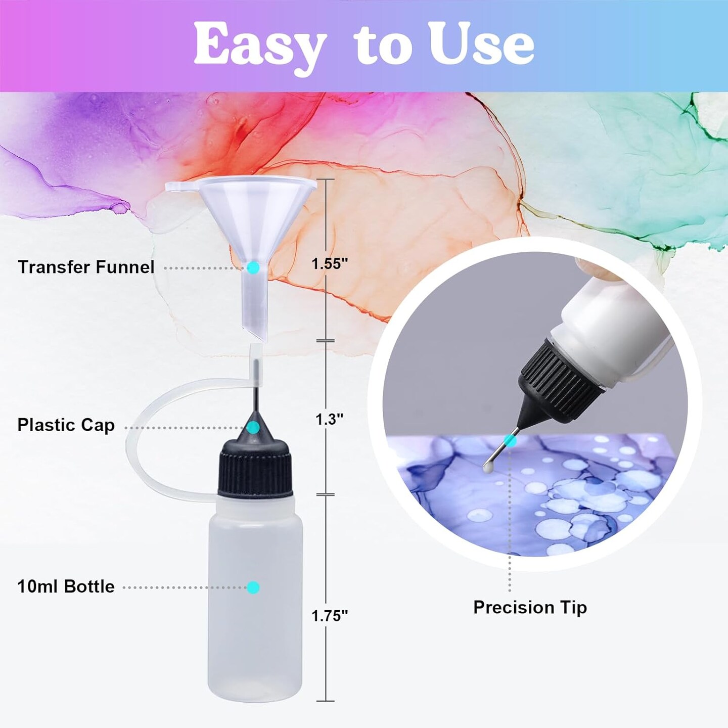 LET'S RESIN White Alcohol Ink for Epoxy Resin, Upgraded White Alcohol Ink 3.5oz/100ml, Alcohol-Based Resin Ink, White Resin Pigment for Resin Petri, Tumblers, Painting, Resin Art