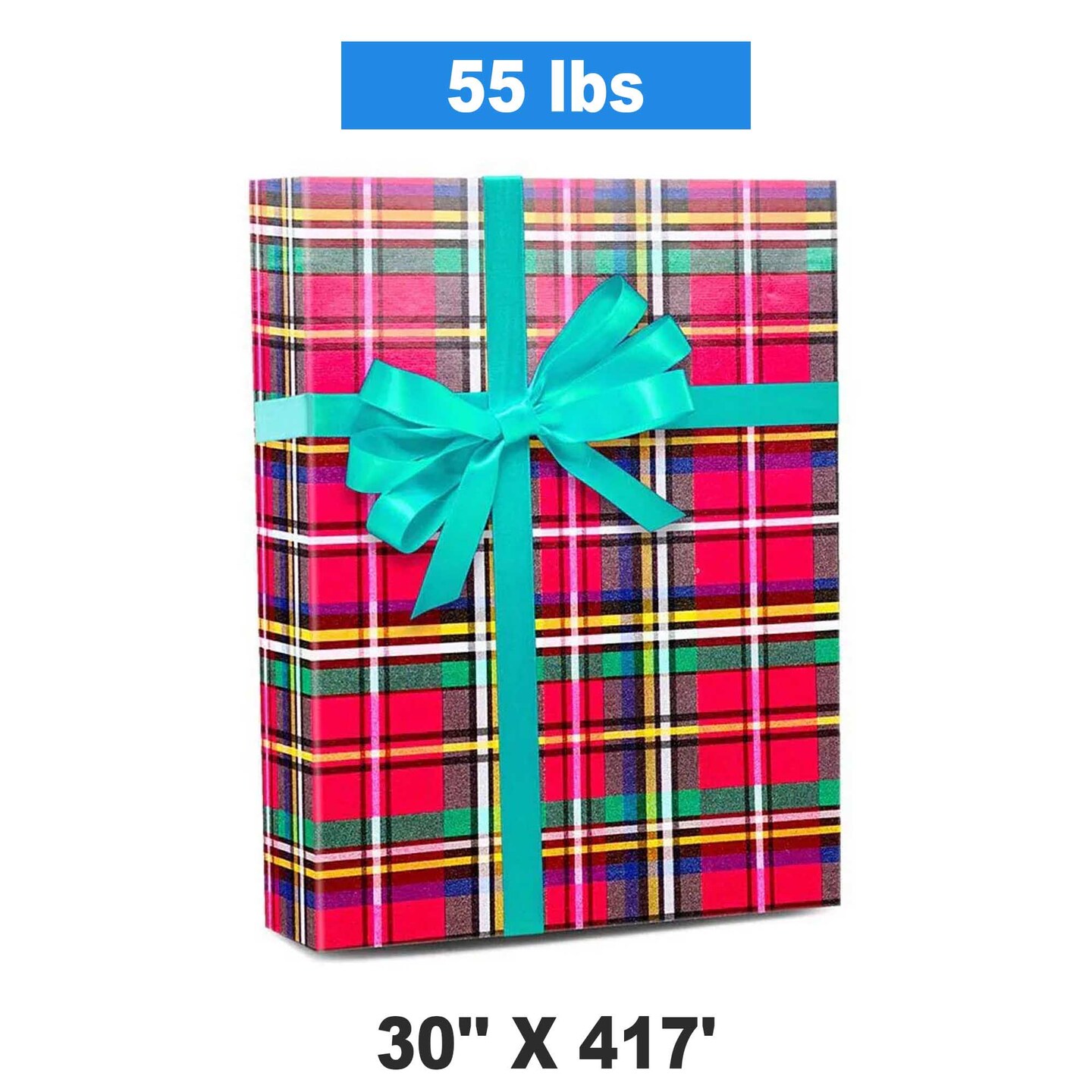 Plaid Christmas Wrapping Paper Tartan 30 &#x27;&#x27;x417 &#x27;