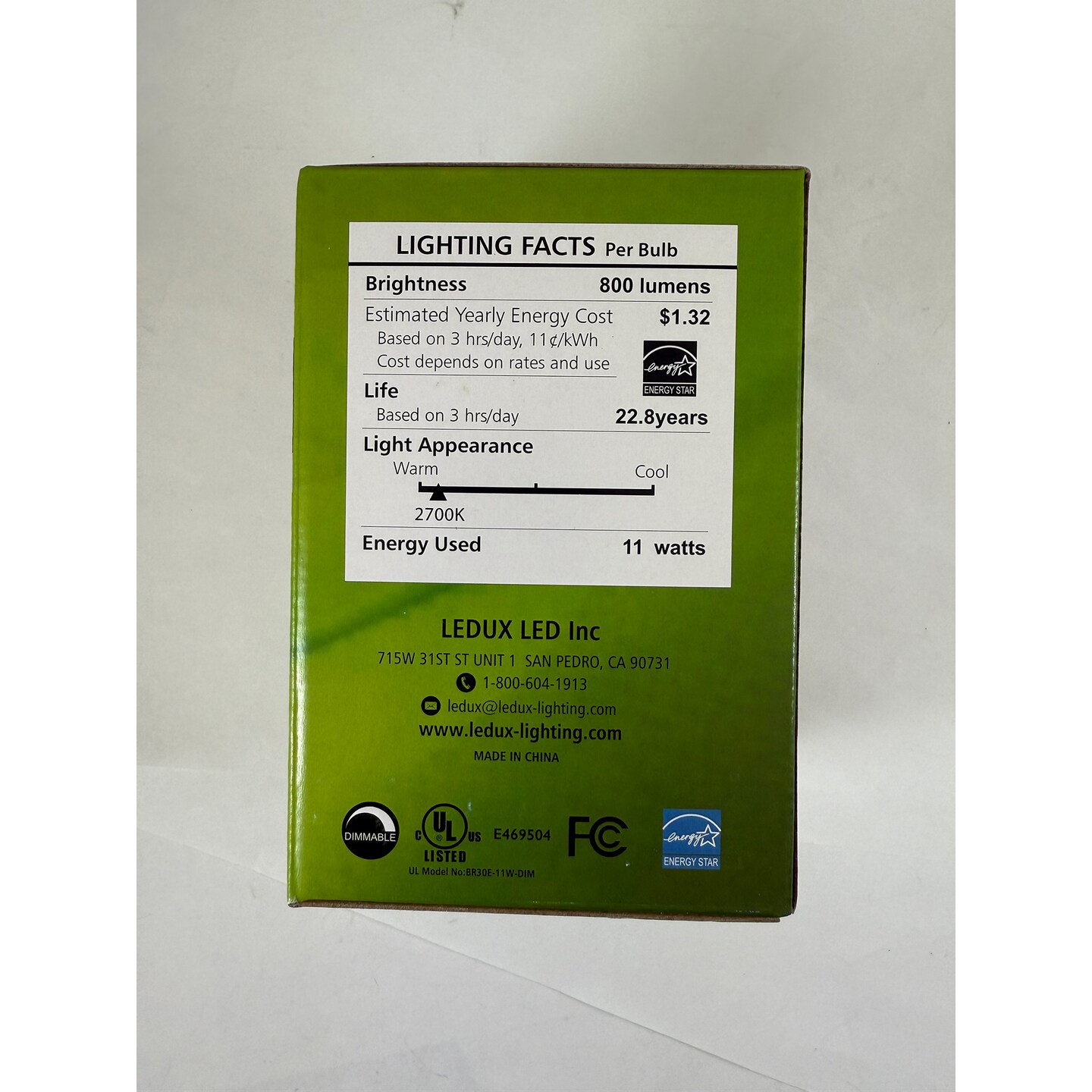 High Quality LED 11w Dimmable BR30 Soft White Light Bulb - 65w Equiv.