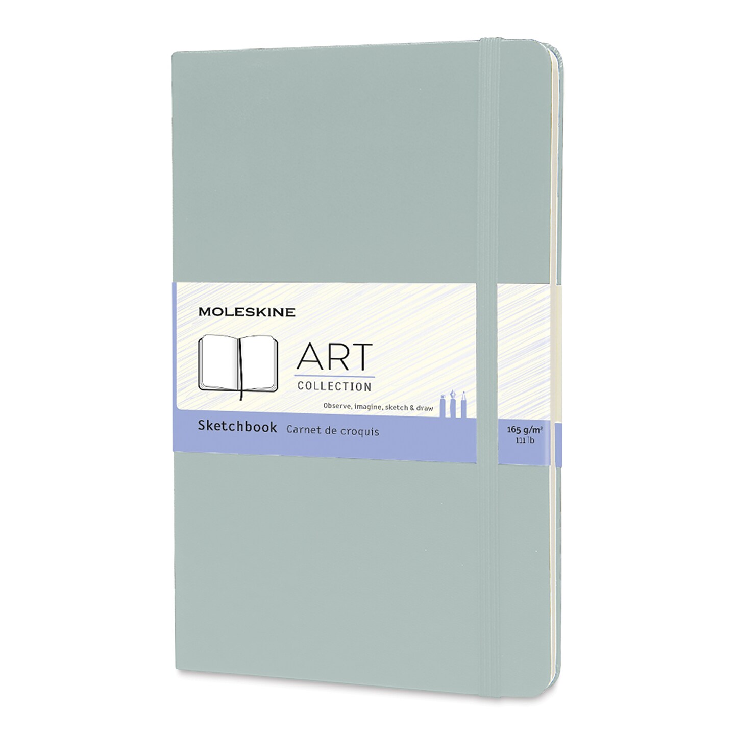 Moleskine Art Collection Sketchbook - Sage, 5&#x22; x 8-1/4&#x22;