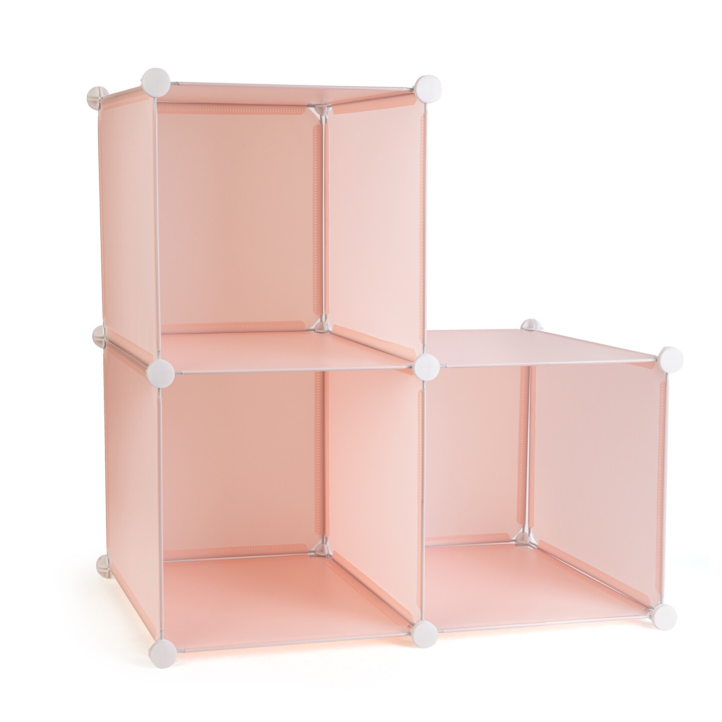 Smart Design 3 Cube Closet Organizer System- Pink