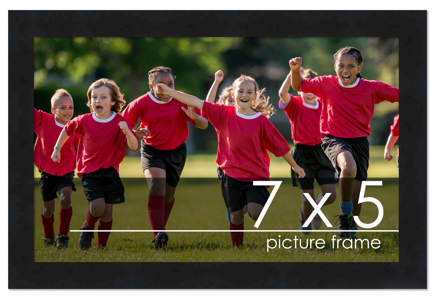 Photo Size Simple Black Picture Frame - UV Acrylic, Foam Board Backing, Hanging Hardware