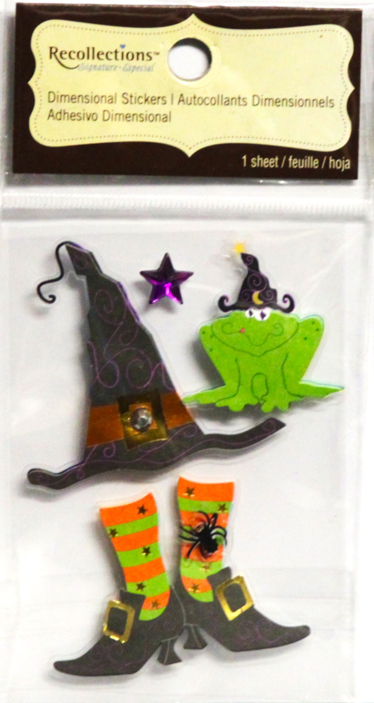 Recollections Vintage Halloween Witches Spell Dimensional Stickers