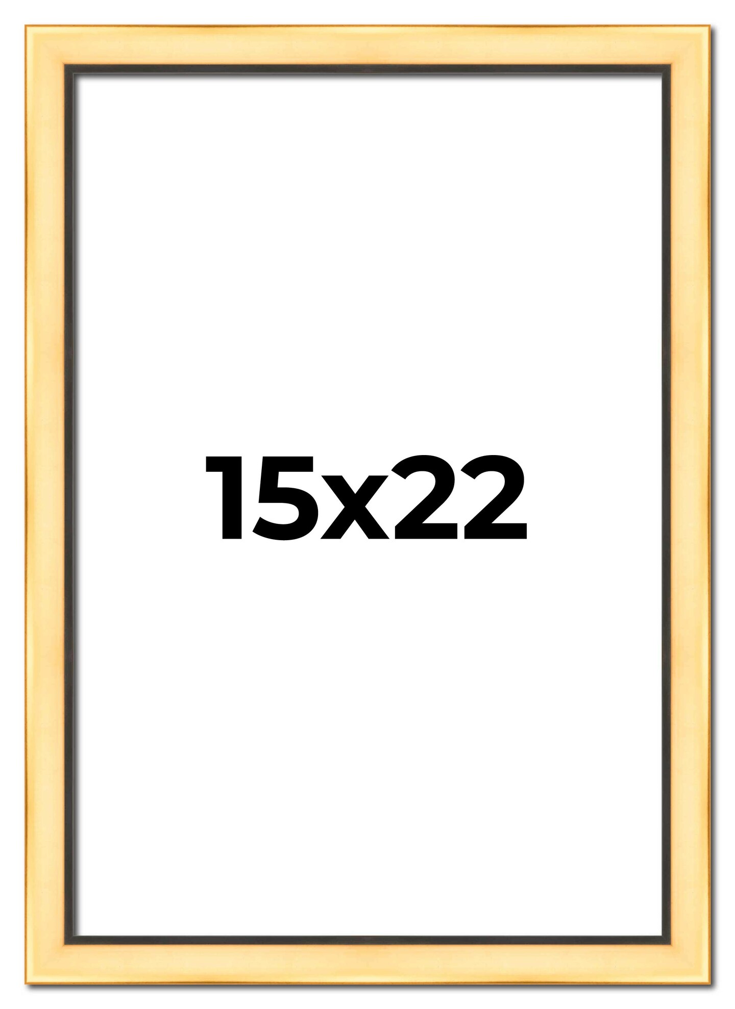 Simple Gold Picture Frame - UV Acrylic, Foam Board Backing, Hanging Hardware