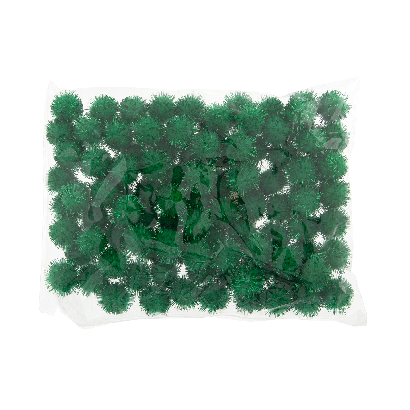 John Bead 1/2&#x22; Glitter Pom Poms, 100ct.