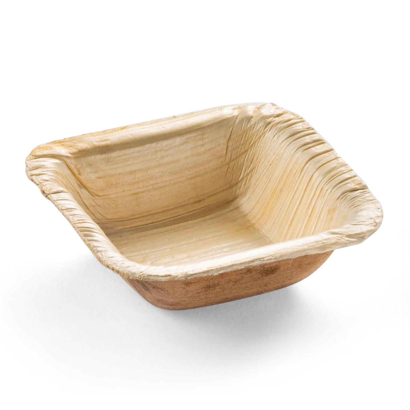Square Palm Leaf Eco Friendly Mini Disposable Bowls - 3 oz. (100 Bowls)