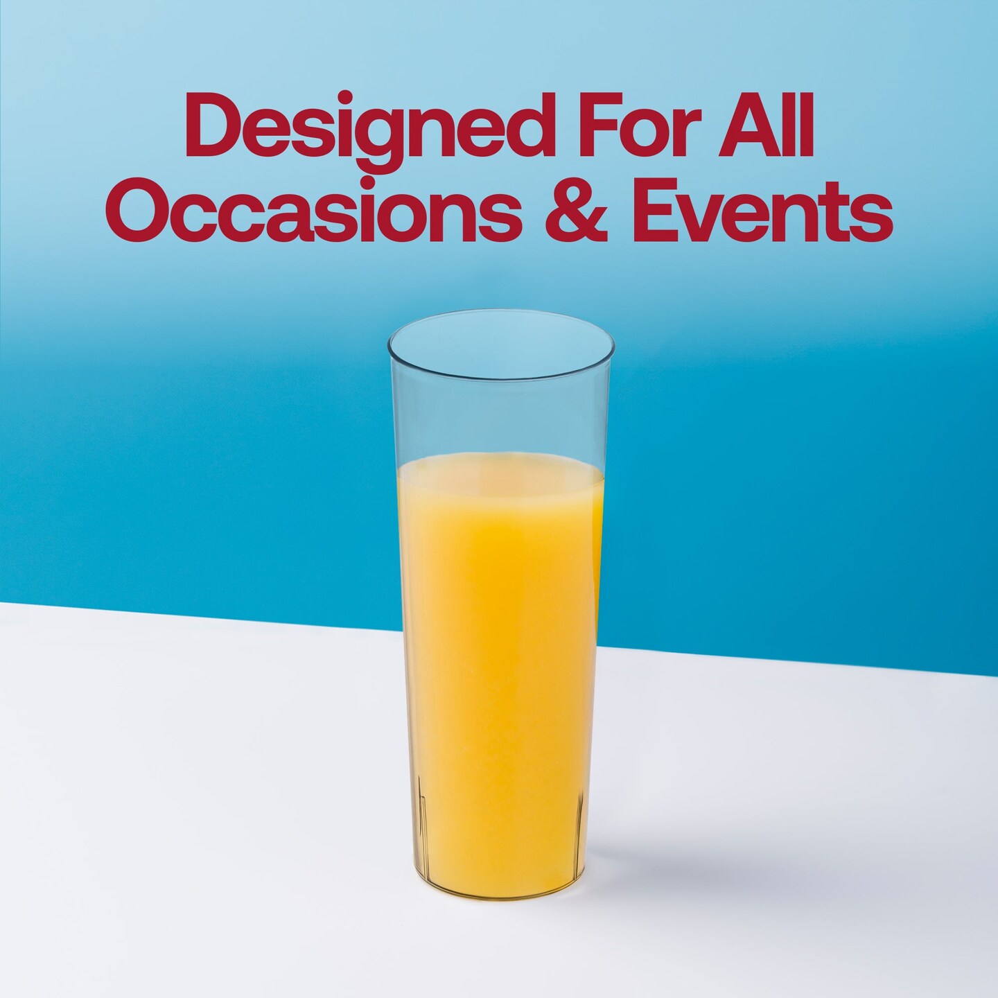 Clear Round High Ball Disposable Plastic Cups - 10 oz. (250 Cups)