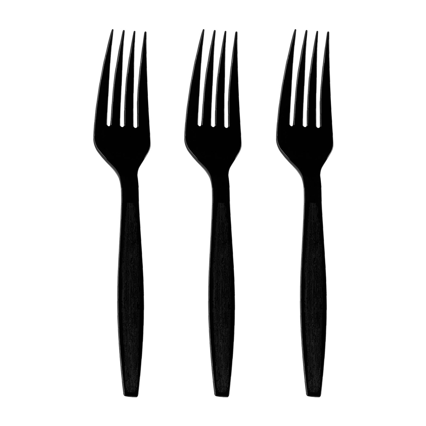 Black Plastic Disposable Forks (1000 Forks)