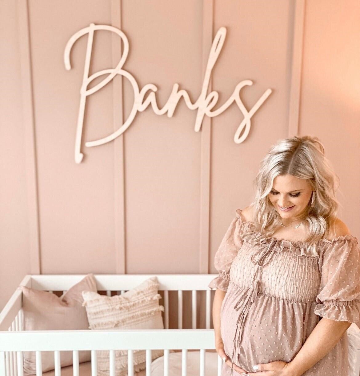Custom Wood Baby Name Sign Letter Wall Art Kids Room Art Wall Art for Nursery Baby Name Sign Kids Room Decor Wooden Sign Boho