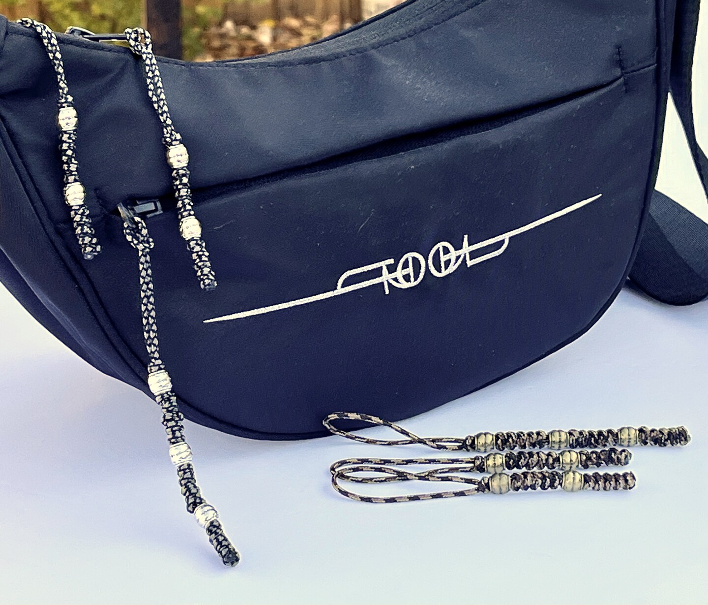 3 PC SET Beaded Mini 95 Paracord Lanyard Zipper Pulls for Backpack