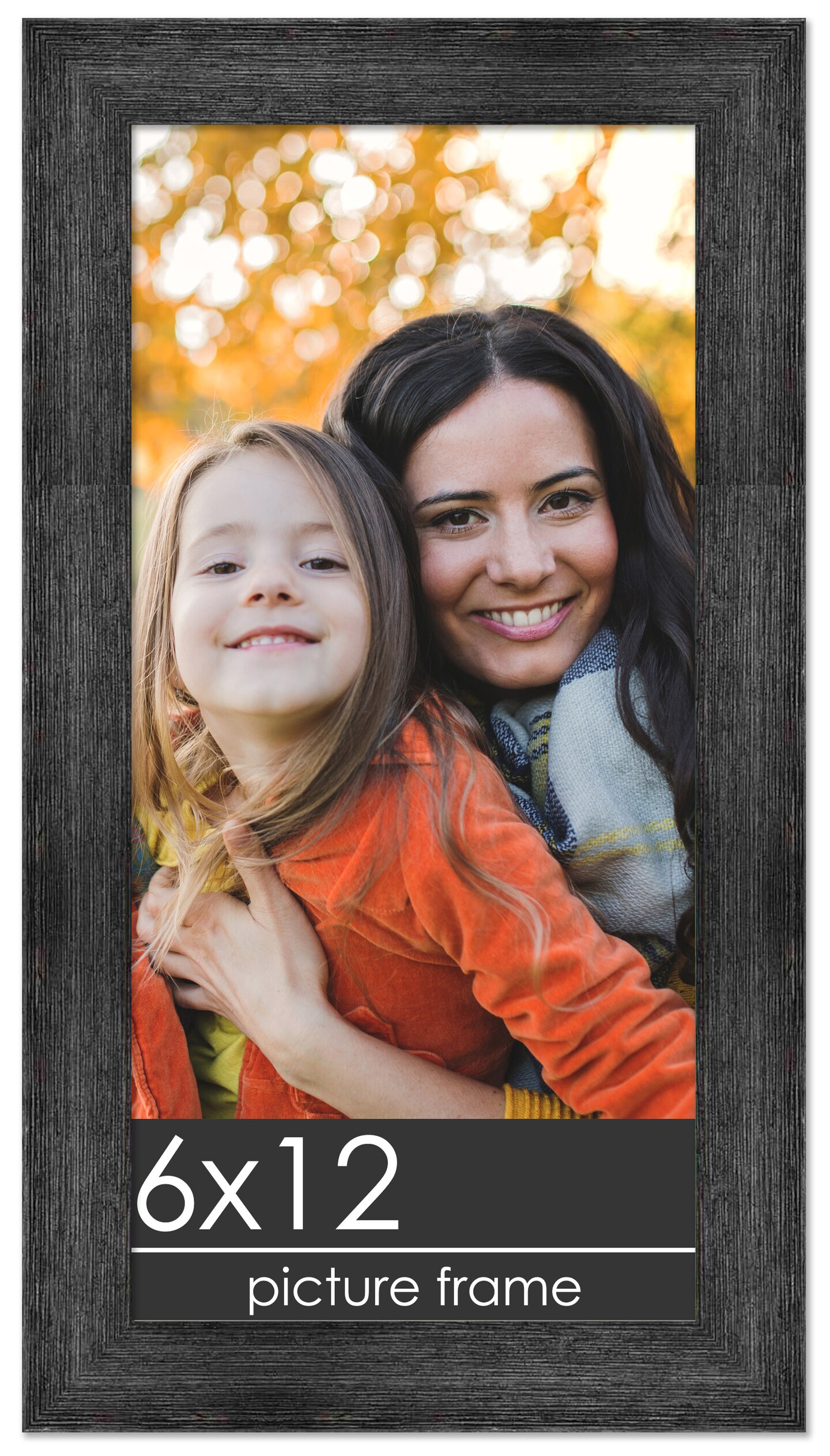 Panoramic Contemporary Black Picture Frame - UV Acrylic, Foam Board Backing, Hanging Hardware