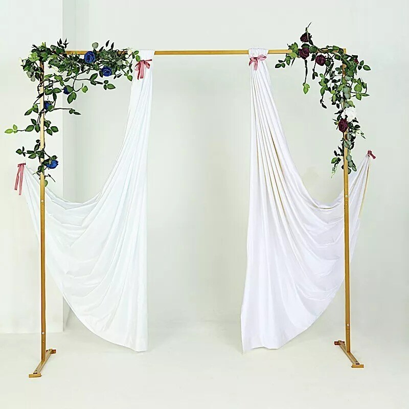 8 feet Gold Metal Square Backdrop Stand Wedding Arch Party Events Decorations