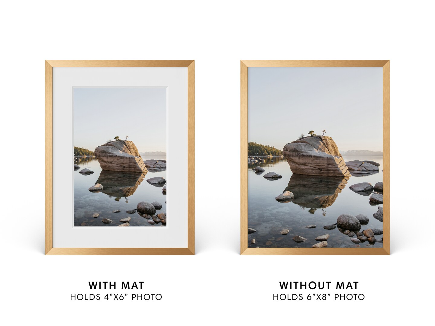 Haus and Hues Premium Aluminum Gray and Brass Frame