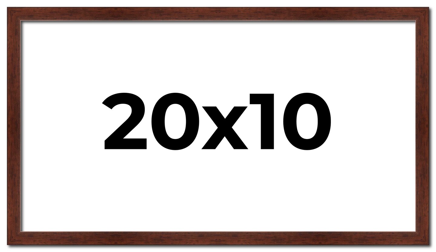 Panoramic Classic Modern Brown Frame - UV Acrylic, Foam Board Backing, Hanging Hardware