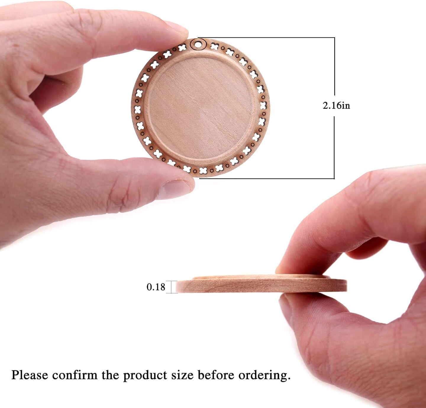 20 Pcs 2.16 inches Natural Wood Slices Craft Unfinished Wood kit Predrilled with Hole Wooden Circles for DIY Crafts Wedding Decorations Christmas Ornaments Arts Wood Slices