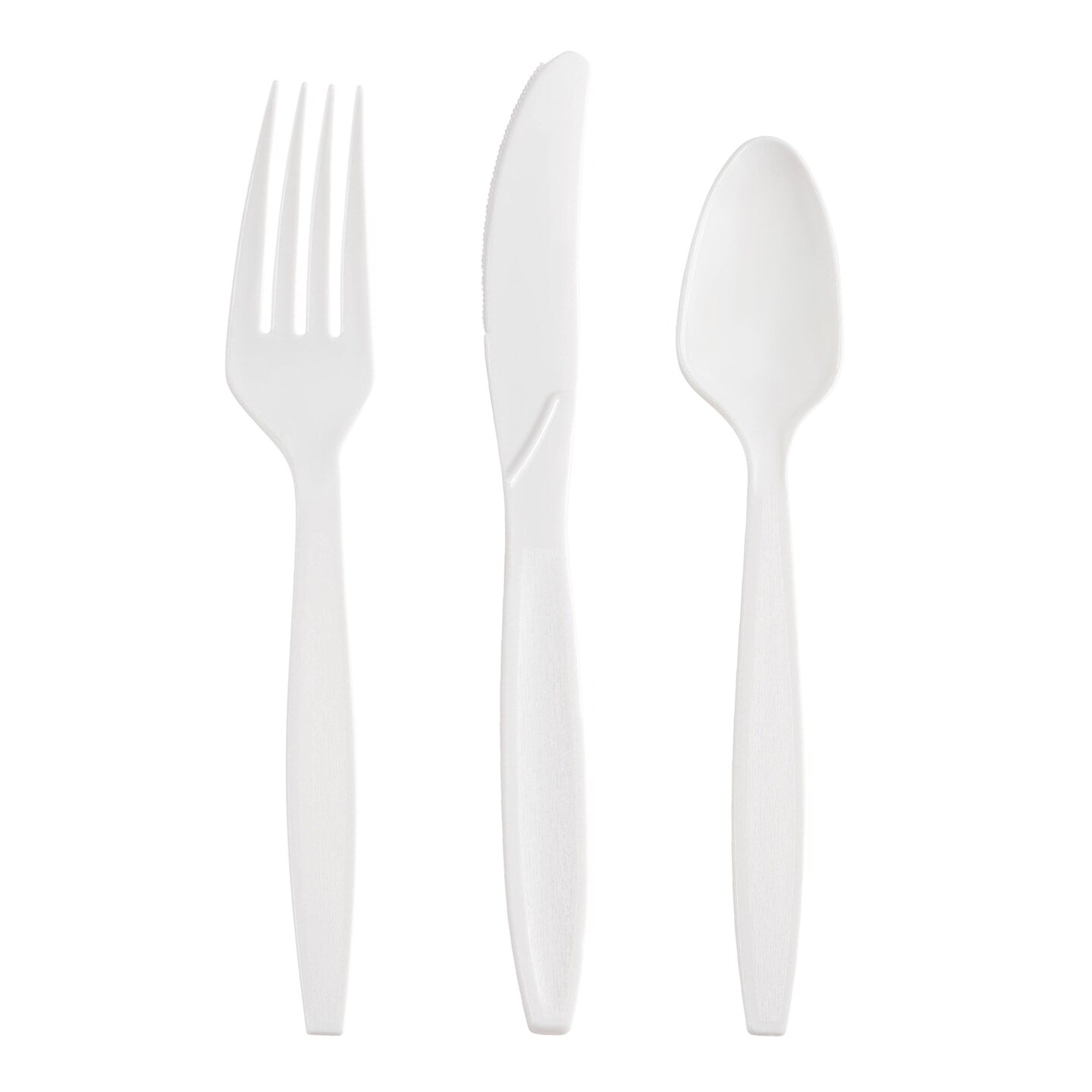 White Disposable Plastic Cutlery Set (1000 Guests)