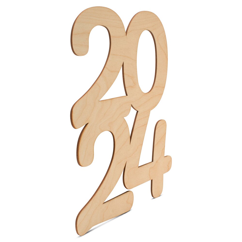 New Years Wood 2024 Cutout,&#xA0;From 12&#x22;- 24&#x22;, Door Hangers| Woodpeckers
