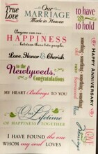 K &#x26; Company Marriage, Love &#x26; Anniversary Vellum Stickers