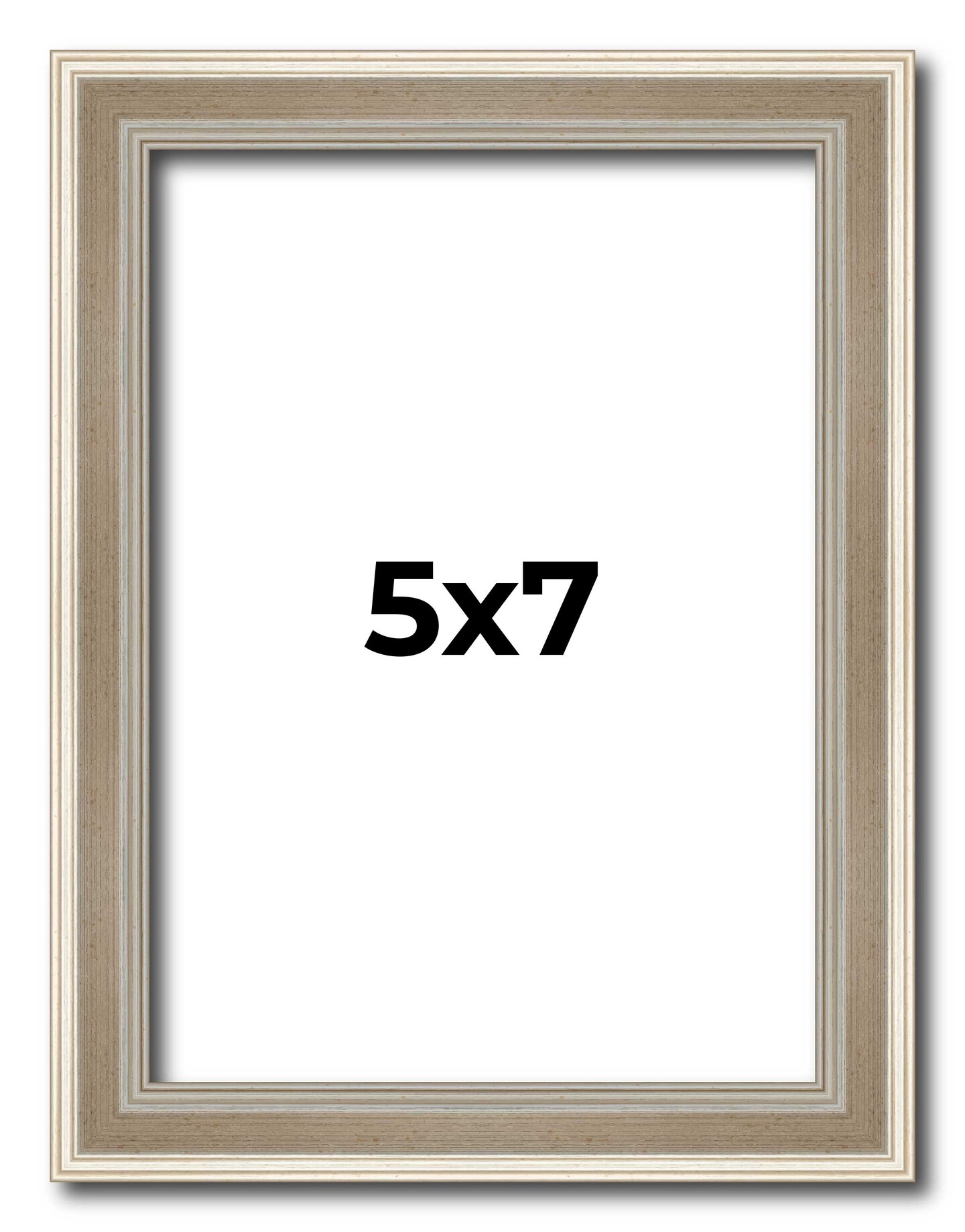 Photo Size Classic Modern Silver Frame - UV Acrylic, Foam Board Backing, Hanging Hardware