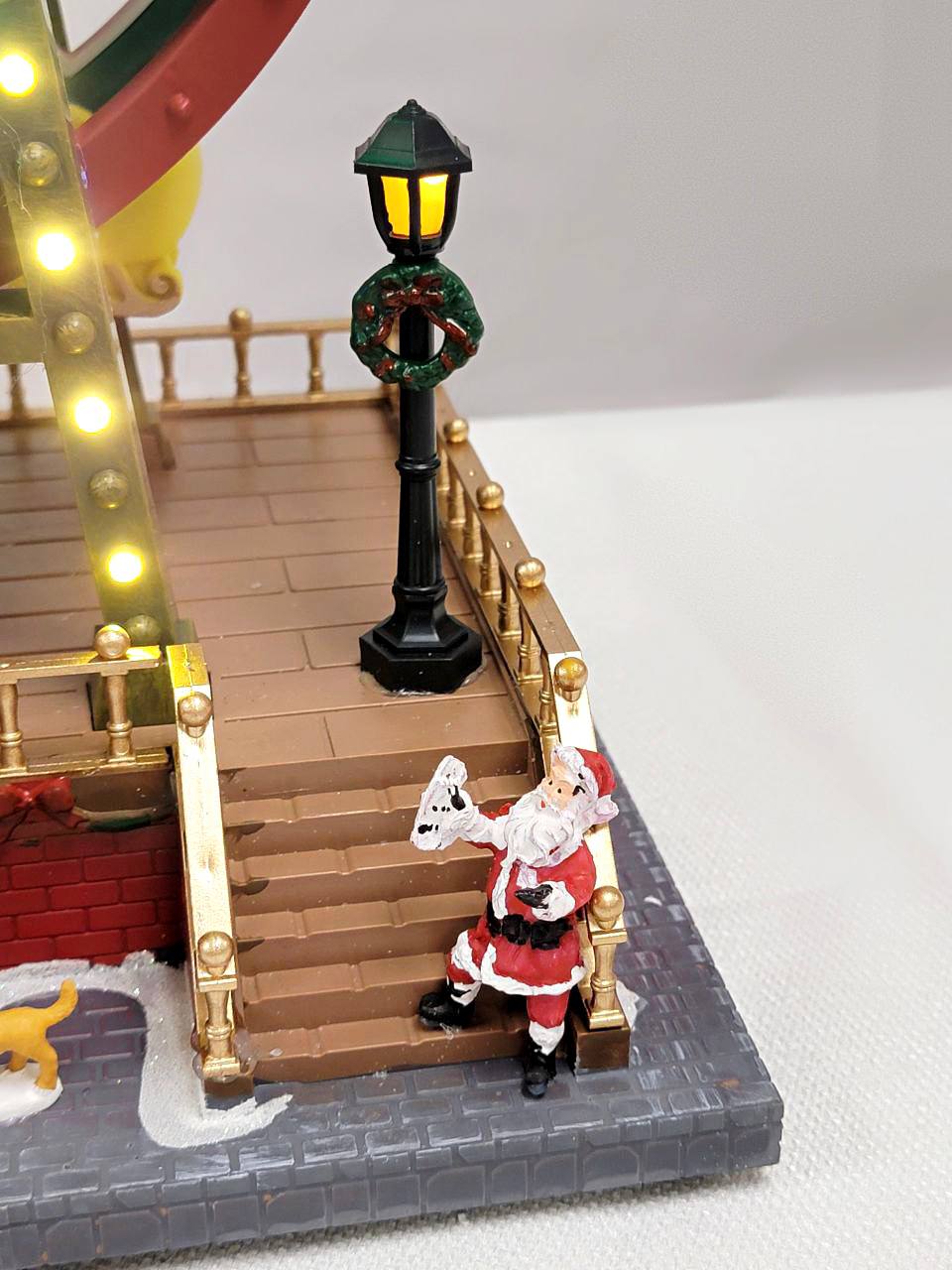 Santa&#x27;s Carousel Christmas Miniature. Ferry Wheel Christmas Village. Jack Frost Christmas Carousel