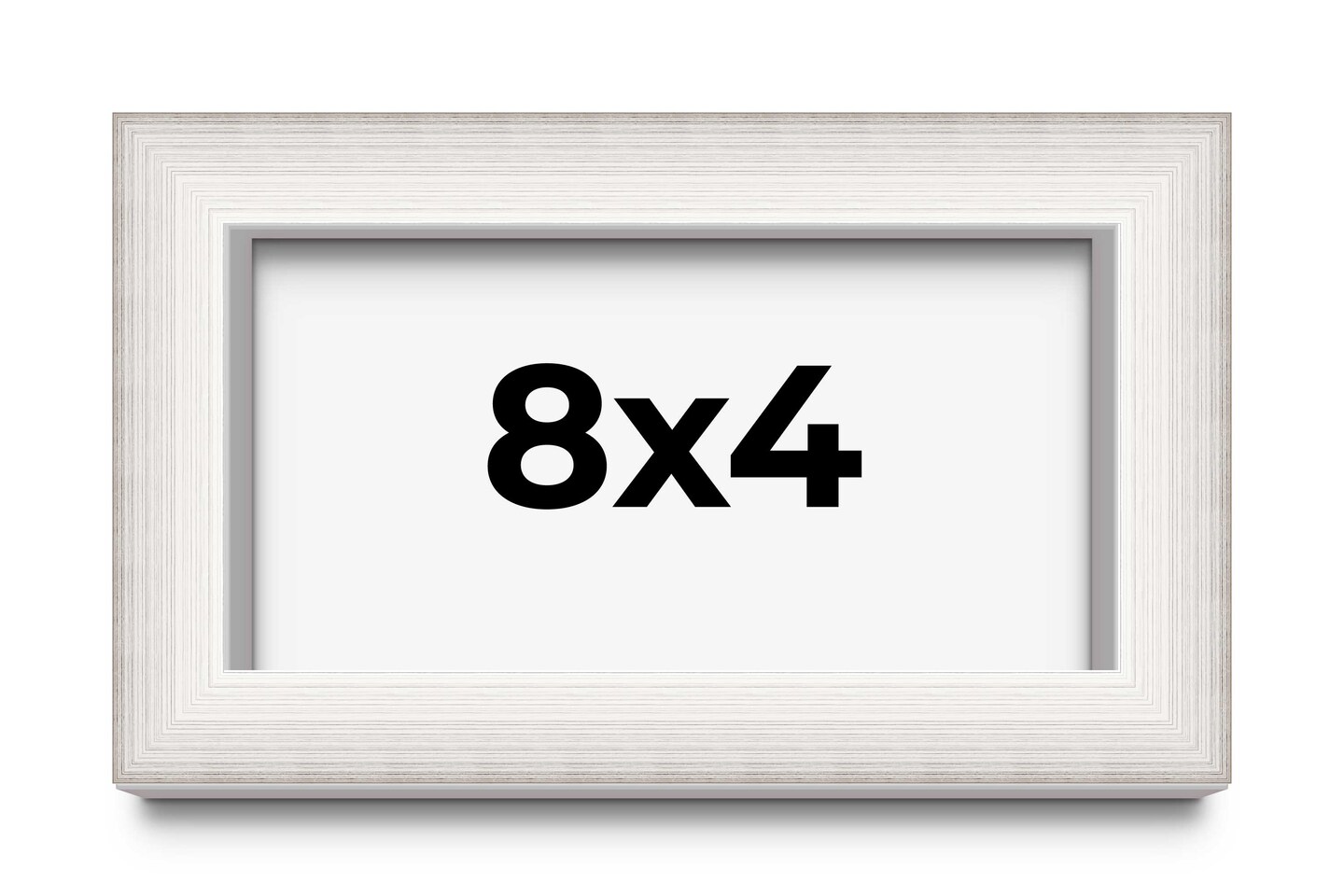Panoramic Shadow Box 1.5" Depth Silver Picture Frame - UV Acrylic, Backing, Hanging Hardware